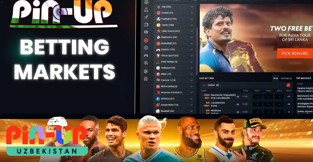 PIN-UP sport tikish interfeysi — live bozorlar
